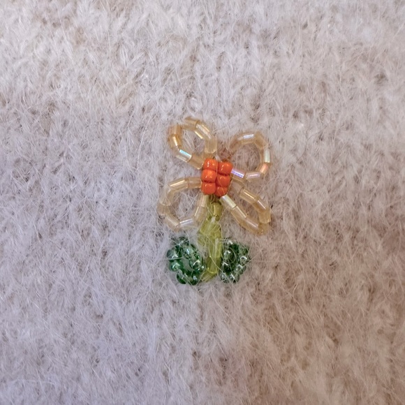 Zara alpaca knit beaded crop cami - Picture 3 of 7